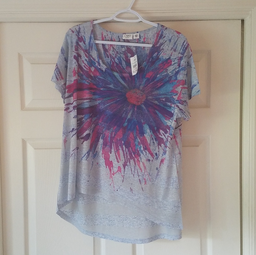 NWT Cato Womens plus flower shirt